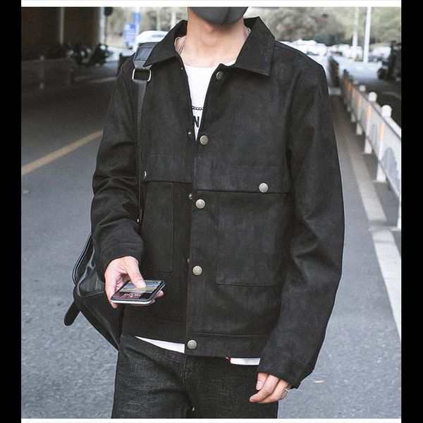 men's jackets men jacket autumn solid color man loose windbreaker casual outwear fashion brand male suede loong sleeve coat -40, Black;brown
men's jackets men jacket autumn solid color man loose windbreaker casual outwear fashion brand male suede loong sleeve coat -40, Black;brown