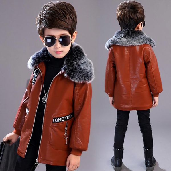 boys faux leather jackets children coat for autumn & winter new fashion plus velvet thick long warm leather outerwear 4-13t, Blue;gray
boys faux leather jackets children coat for autumn & winter new fashion plus velvet thick long warm leather outerwear 4-13t, Blue;gray