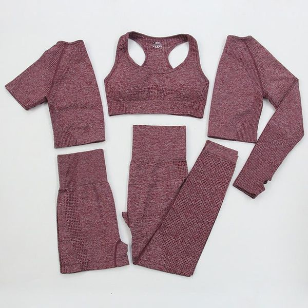 5pcs seamless women yoga set tracksuit workout sportswear gym clothing bra long sleeve crop high waist leggings sports suits1, White;red
5pcs seamless women yoga set tracksuit workout sportswear gym clothing bra long sleeve crop high waist leggings sports suits1, White;red