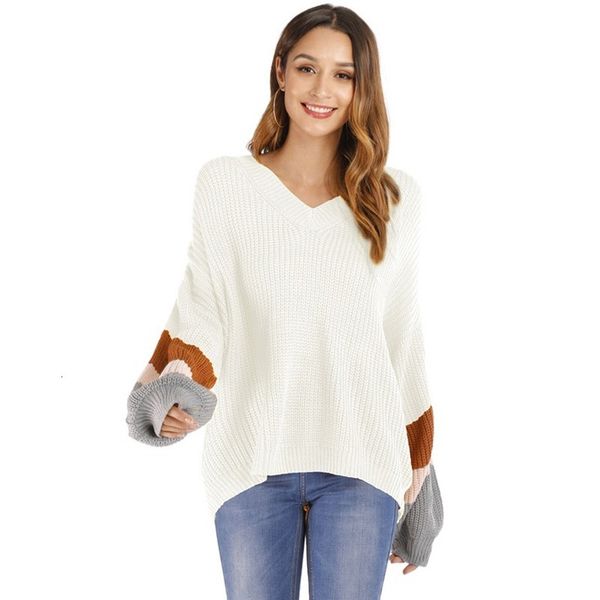 2021 new autumn winter patchwork sweaters for women v-neck long sleeve fashion pullover vintage off shoulder sweater k7of, White;black
2021 new autumn winter patchwork sweaters for women v-neck long sleeve fashion pullover vintage off shoulder sweater k7of, White;black