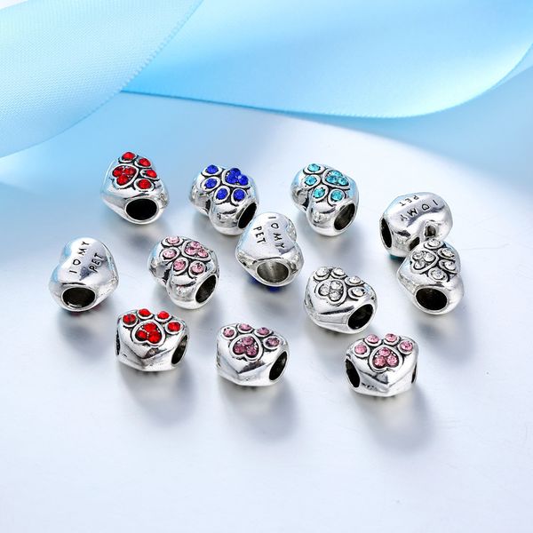 1pcs cute heart footprints pendant diy beads adapting to original pandora charm bracelet ladies jewelry making gifts, Silver
1pcs cute heart footprints pendant diy beads adapting to original pandora charm bracelet ladies jewelry making gifts, Silver