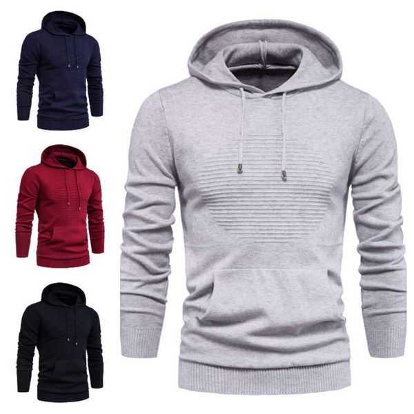 2021new round stripe letter hooded pullover sweater coat men's winter 2020, White;black
2021new round stripe letter hooded pullover sweater coat men's winter 2020, White;black