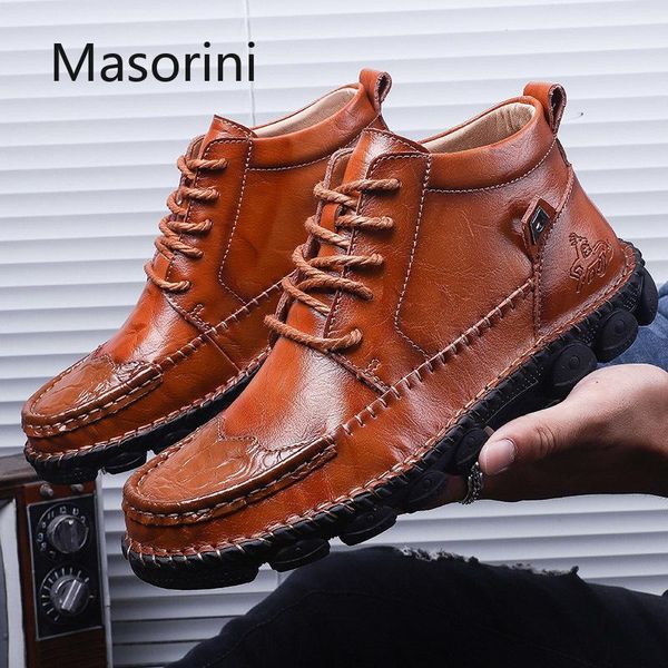 boots autumn winter leather men comfortable motorcycle footwear rubber ankle men's shoes size 38-48, Black
boots autumn winter leather men comfortable motorcycle footwear rubber ankle men's shoes size 38-48, Black