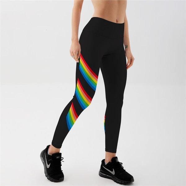 qickitout plus size black women legging rainbow stripes high waist digital print fitness trousers drop
qickitout plus size black women legging rainbow stripes high waist digital print fitness trousers drop
