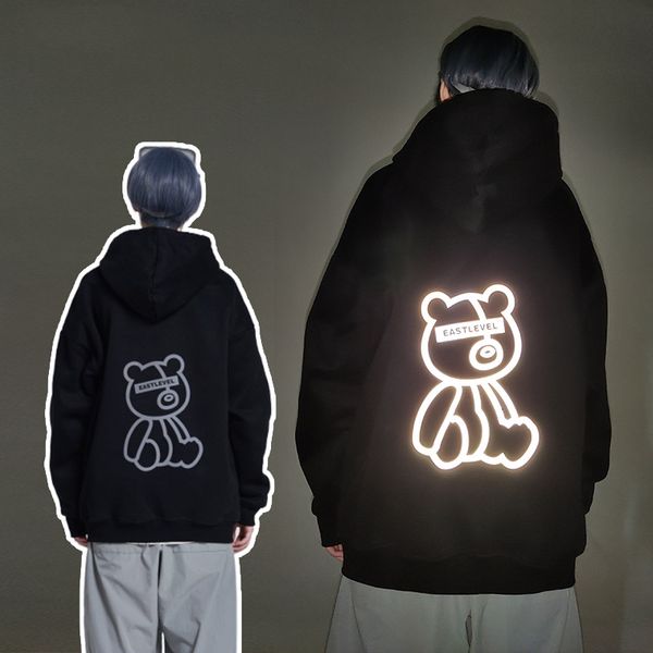 2021 reflective teddy bear hoodie men hip hop streetwear sweatshirt autumn new oversize 100% cotton harajuku hooded male hoodies kpsb, Black
2021 reflective teddy bear hoodie men hip hop streetwear sweatshirt autumn new oversize 100% cotton harajuku hooded male hoodies kpsb, Black