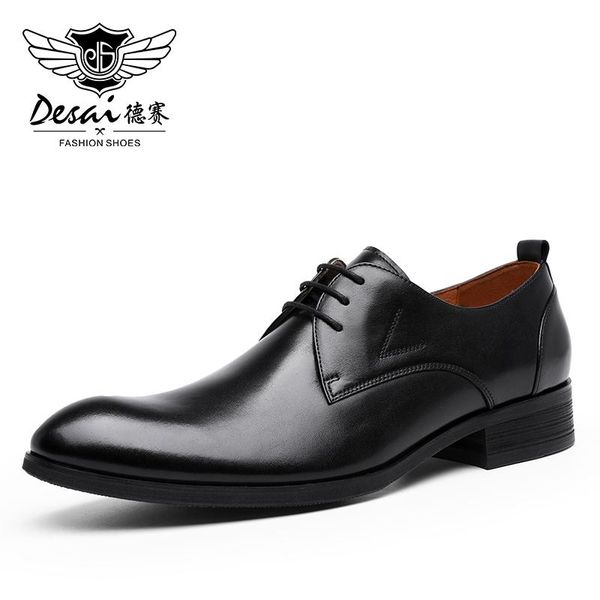dress shoes desai men leather cowhide formal derby style male comfortable shoe for wedding bride fashion brand walking outdoor, Black
dress shoes desai men leather cowhide formal derby style male comfortable shoe for wedding bride fashion brand walking outdoor, Black