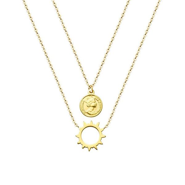 chokers 2021 bohemian double layers stainless steel chain necklaces luxury designs sun goddess for women vintage jewelry collar, Golden;silver
chokers 2021 bohemian double layers stainless steel chain necklaces luxury designs sun goddess for women vintage jewelry collar, Golden;silver