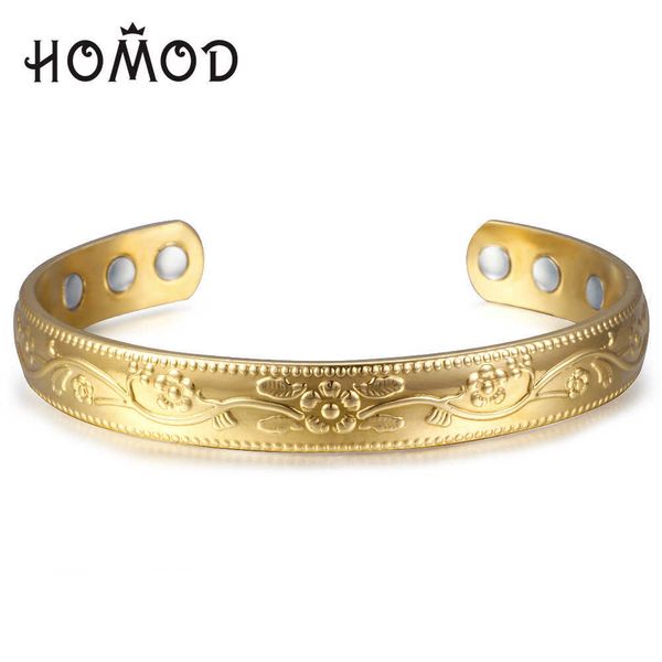 homod gold pattern magnetic copper bangle bracelet healing bio therapy arthritis pain relief jewelry q0719, Black
homod gold pattern magnetic copper bangle bracelet healing bio therapy arthritis pain relief jewelry q0719, Black