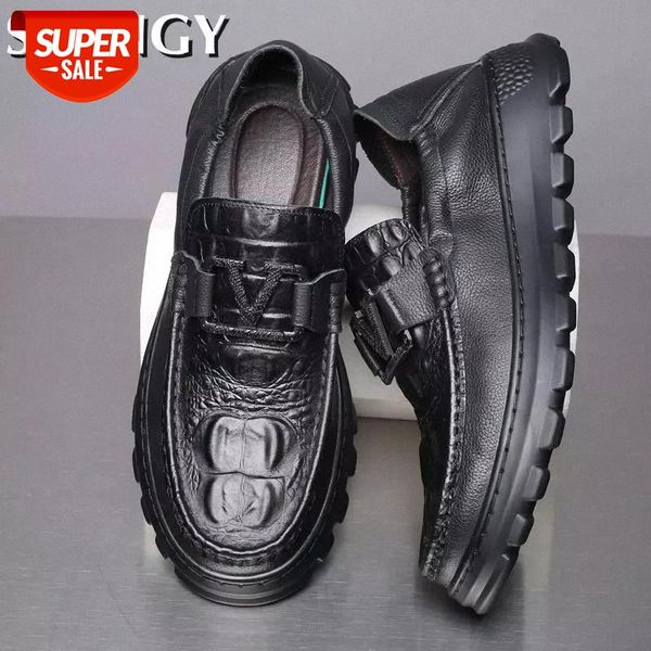 autumn outdoor men's loafers casual waterproof solid color sewing crocodile pattern retro men shoes slip-on fashion males shoes #nl10
autumn outdoor men's loafers casual waterproof solid color sewing crocodile pattern retro men shoes slip-on fashion males shoes #nl10
