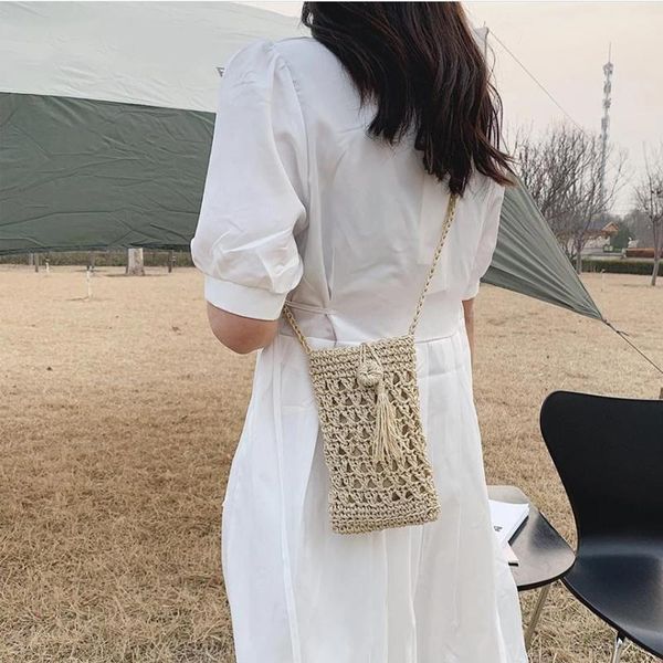 evening bags tassels handmade straw rope messenger for women purse hollow out small crossbody mobile phone bag hand woven
evening bags tassels handmade straw rope messenger for women purse hollow out small crossbody mobile phone bag hand woven