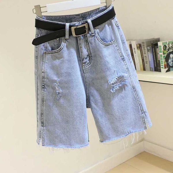 leg pants with holes, cowboy capris, high waist tube riding pants, thin and fashionable, Blue
leg pants with holes, cowboy capris, high waist tube riding pants, thin and fashionable, Blue