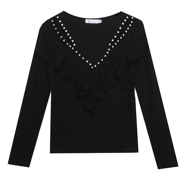 2021 new fall winter clothing women european style t-shirt hollow out rivet ruffles ropa mujer long sleeve cotton tees t08534l 0uz, White
2021 new fall winter clothing women european style t-shirt hollow out rivet ruffles ropa mujer long sleeve cotton tees t08534l 0uz, White