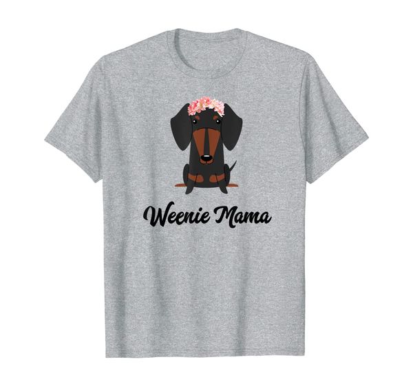 cute dachshund mom shirt weiner dog gift, White;black