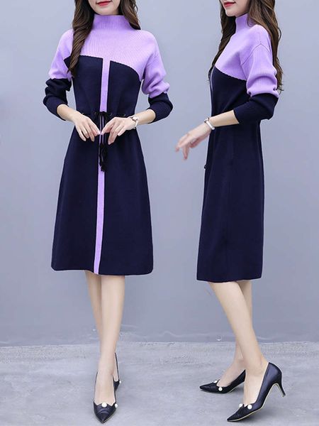 high collar knitted women's knee autumn and winter new large size loose medium length waist long sleeve base woolen dress, Black;gray
high collar knitted women's knee autumn and winter new large size loose medium length waist long sleeve base woolen dress, Black;gray