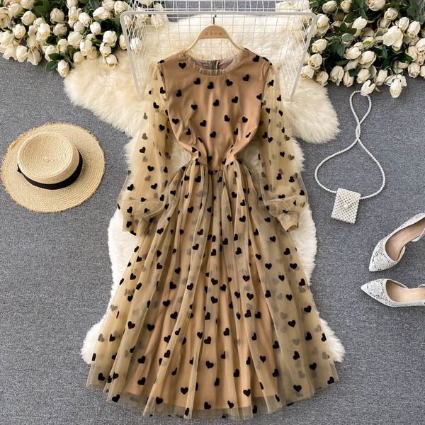 casual dresses sweet french singer mesh print dress long sleeve the line chic autumn streetwear 8cys, Black;gray
casual dresses sweet french singer mesh print dress long sleeve the line chic autumn streetwear 8cys, Black;gray