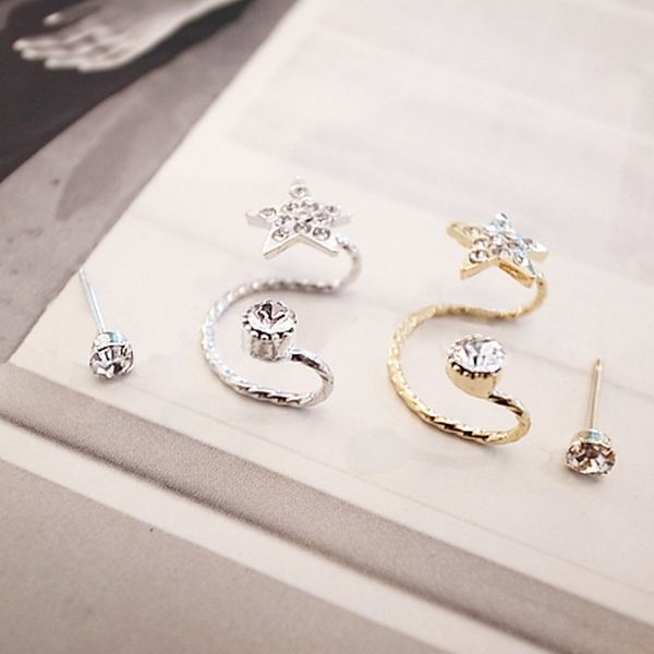 new earrings beautiful new products sweet shining diamond star stud earrings clip earrings, Golden
new earrings beautiful new products sweet shining diamond star stud earrings clip earrings, Golden