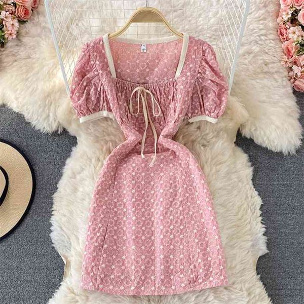 summer women dress korean fashion lace-up square collar puff short sleeve flowers embroidery hollow out mini party 210603, Black;gray
summer women dress korean fashion lace-up square collar puff short sleeve flowers embroidery hollow out mini party 210603, Black;gray