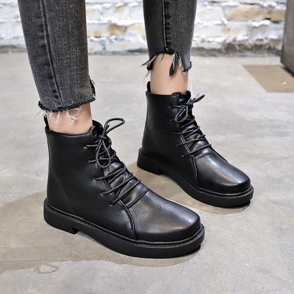 boots ankle round toe med women fashion solid punk motorcycle casual lace up shoes, Black
boots ankle round toe med women fashion solid punk motorcycle casual lace up shoes, Black