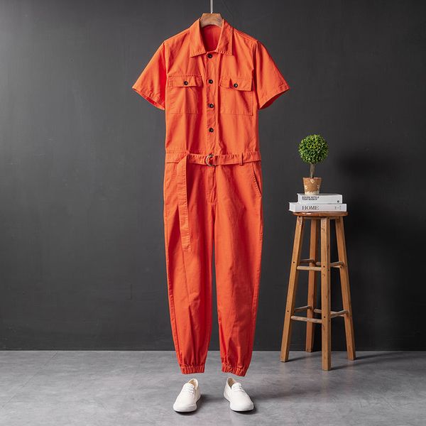 new summer jumpsuit workwear mens and womens wear show performance wear orange short-sleeved suit casual jogger pants, Blue
new summer jumpsuit workwear mens and womens wear show performance wear orange short-sleeved suit casual jogger pants, Blue