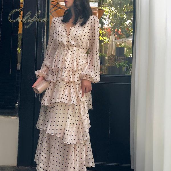 casual dresses ordi2021 summer women long chiffon dress sleeve ruffle cake polka dot print maxi tunic beach, Black;gray
casual dresses ordi2021 summer women long chiffon dress sleeve ruffle cake polka dot print maxi tunic beach, Black;gray