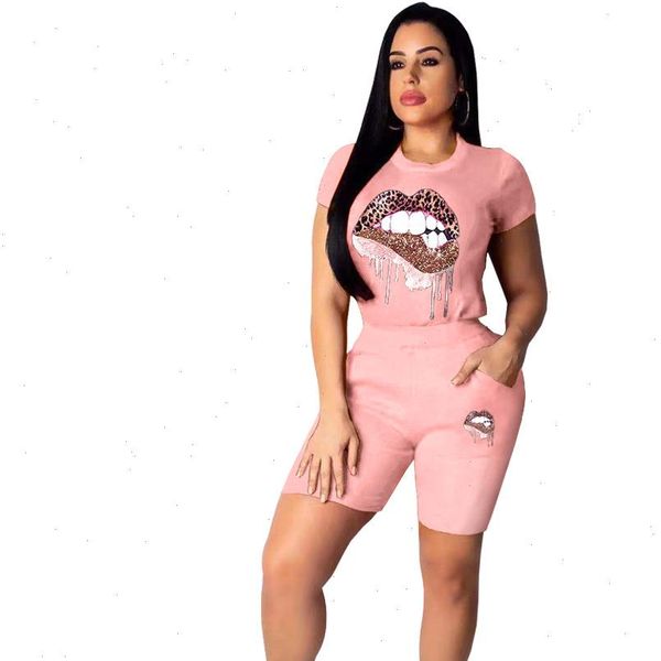 women 2pcs set casual outfit crew neck short sleeve exaggerated lips print tracksuit t shirt elastic waist shorts streetwear, Gray
women 2pcs set casual outfit crew neck short sleeve exaggerated lips print tracksuit t shirt elastic waist shorts streetwear, Gray