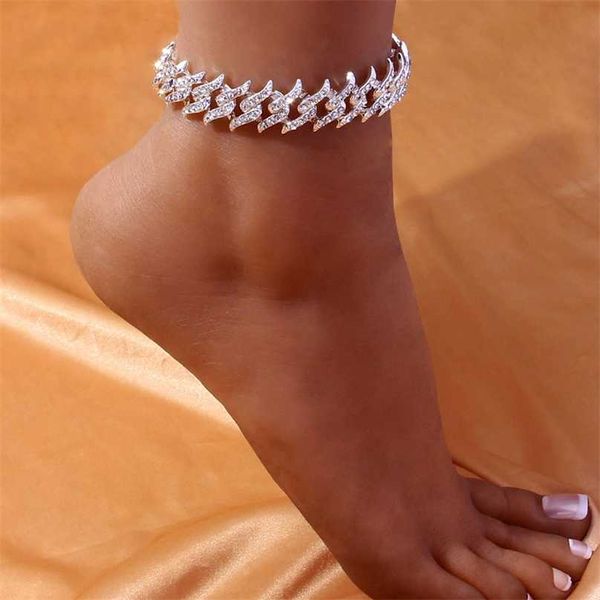 punk wave thorn anklets wholesale for women men miami baguette cuban link anklet chunky chain iced out rapper jewelry 211018, Red;blue
punk wave thorn anklets wholesale for women men miami baguette cuban link anklet chunky chain iced out rapper jewelry 211018, Red;blue
