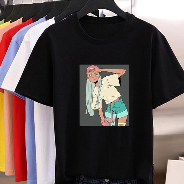 breathable nimation cool new t shirt women oversize t-shirt cool blue hair girl graphic e-girl round neck refreshing t shirt, White
breathable nimation cool new t shirt women oversize t-shirt cool blue hair girl graphic e-girl round neck refreshing t shirt, White