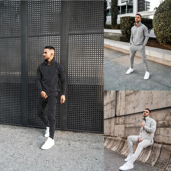 men's tracksuits 2021 activewear suit selling striped plaid jacket pants hip hop stand collar, Gray
men's tracksuits 2021 activewear suit selling striped plaid jacket pants hip hop stand collar, Gray