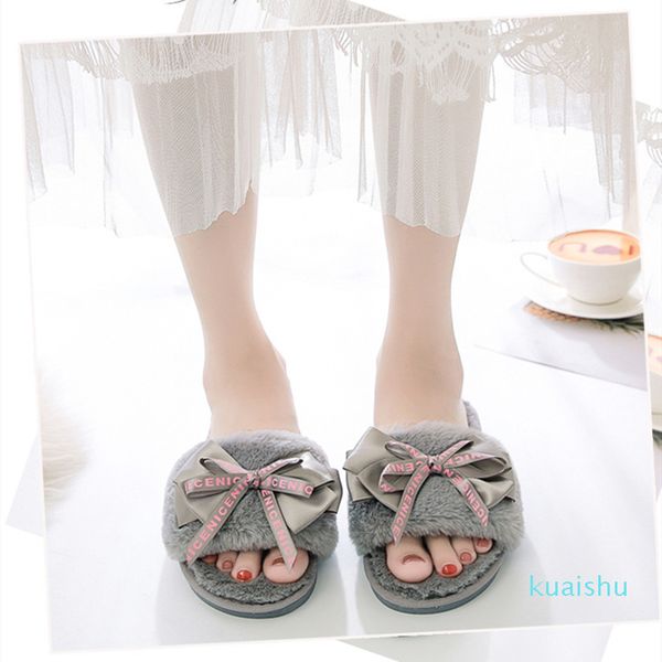 women plush home slippers cute butterfly-knot faux fur warm flat girls shoes slip on autumn winter indoor furry ladies slides, Black
women plush home slippers cute butterfly-knot faux fur warm flat girls shoes slip on autumn winter indoor furry ladies slides, Black