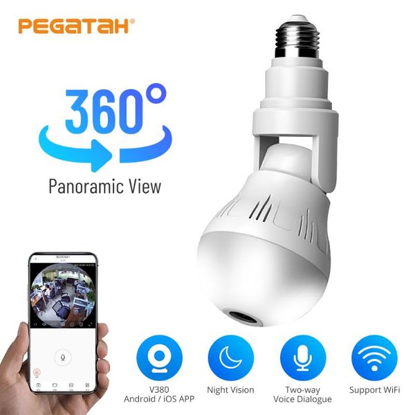 cameras 2/5mp 360 wifi panorama camera bulb panoramic night vision two way audio home security video surveillance fisheye lamp cam
cameras 2/5mp 360 wifi panorama camera bulb panoramic night vision two way audio home security video surveillance fisheye lamp cam