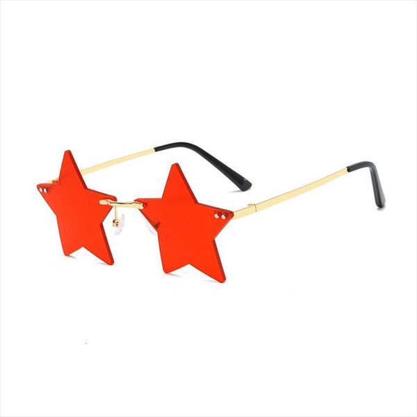 black red star sunglasses women rimless yellow blue sun glasses men trends pink green purple shades metal frame fashion, White;black
black red star sunglasses women rimless yellow blue sun glasses men trends pink green purple shades metal frame fashion, White;black