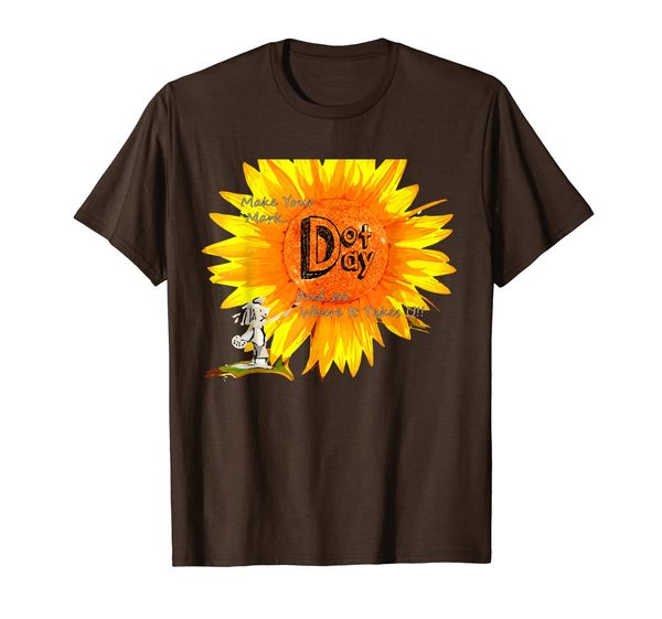 the dot day t-shirt flower t-shirt make your mark t-shirt, White;black