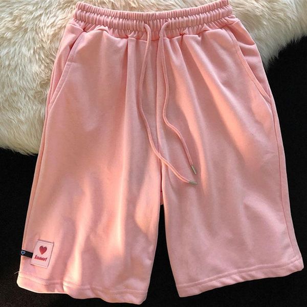 women's shorts korean style 2021 sports solid color heart-shaped embroidery loose casual female students simple wild summer, White;black
women's shorts korean style 2021 sports solid color heart-shaped embroidery loose casual female students simple wild summer, White;black