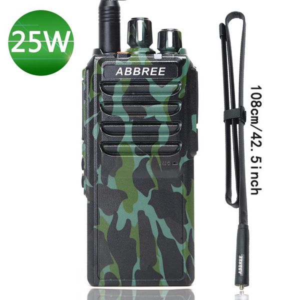 walkie talkie abbree ar-25w 25w high power uhf 400-480mhz 10km range radio 4000mah battery + foldable cs tactical antenna
walkie talkie abbree ar-25w 25w high power uhf 400-480mhz 10km range radio 4000mah battery + foldable cs tactical antenna