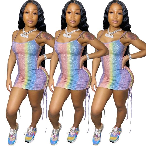 nightclub dress women colorful glittering powder glitter pleated double purpose strap dress bandage party plus size dress, White
nightclub dress women colorful glittering powder glitter pleated double purpose strap dress bandage party plus size dress, White