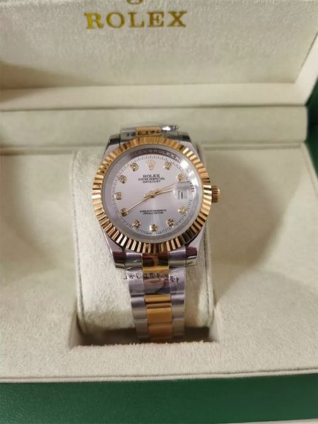 with original box 41mm 36mm automatic mechanical mens watches diamond dial stainless steel women lady watch waterproof luminous wristwatches, Slivery;brown
with original box 41mm 36mm automatic mechanical mens watches diamond dial stainless steel women lady watch waterproof luminous wristwatches, Slivery;brown