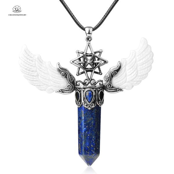 three-dimensional hollow out six mansions natural crystal pendant necklaces women's stone hexagon pillar necklace 8.7* 8.2 x 1.3cm, Silver
three-dimensional hollow out six mansions natural crystal pendant necklaces women's stone hexagon pillar necklace 8.7* 8.2 x 1.3cm, Silver