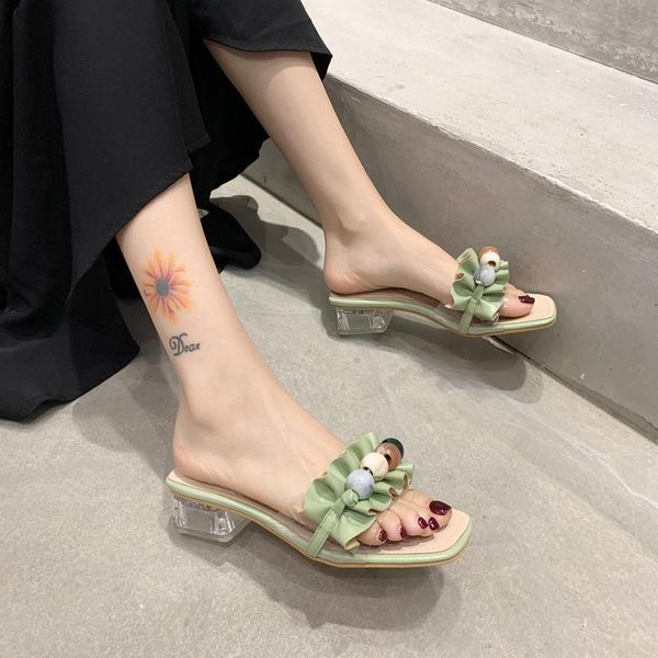 slippers pvc clear heels sandals women open toe string bead slides summer transparent heel ladies beach 2021, Black
slippers pvc clear heels sandals women open toe string bead slides summer transparent heel ladies beach 2021, Black