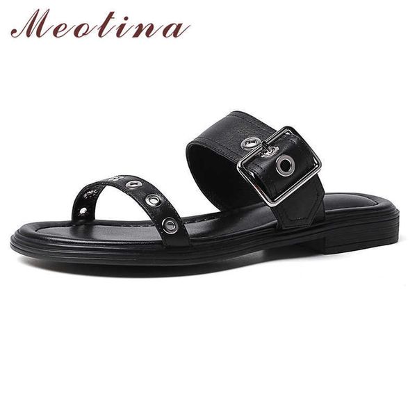 meotina genuine leather women slippers flat shoes buckle square toe ladies slides summer flat sandals female black large size 40 210608
meotina genuine leather women slippers flat shoes buckle square toe ladies slides summer flat sandals female black large size 40 210608