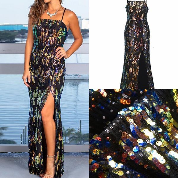 2021 robe de soiree new spaghetti straps sequins evening es long side slit prom party gowns uh3l, Black;red
2021 robe de soiree new spaghetti straps sequins evening es long side slit prom party gowns uh3l, Black;red
