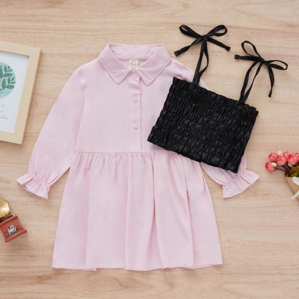 girl's dresses emmababy kids suit set solid color turn-down collar long sleeve dress+ spaghetti strap vest for spring fall, 9 months-5, Red;yellow
girl's dresses emmababy kids suit set solid color turn-down collar long sleeve dress+ spaghetti strap vest for spring fall, 9 months-5, Red;yellow