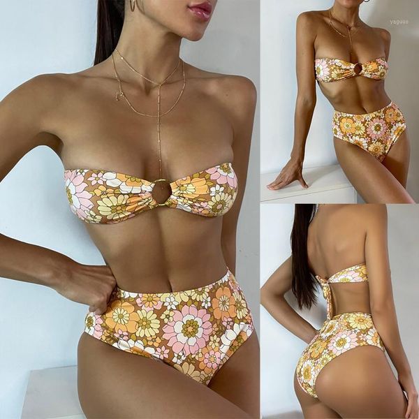 swimsuit women bikini set print pleated push-up padded up soft bag split high waist women's swimwear, White;black
swimsuit women bikini set print pleated push-up padded up soft bag split high waist women's swimwear, White;black