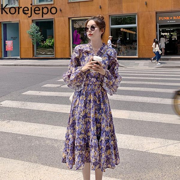 casual dresses korejepo women dress 2021 spring autumn french retro purple v-neck ruffles floral long-sleeved mid-calf long female, Black;gray
casual dresses korejepo women dress 2021 spring autumn french retro purple v-neck ruffles floral long-sleeved mid-calf long female, Black;gray