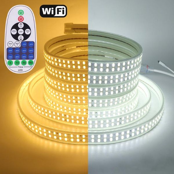 strips wifi 5730 led strip 220v 110v dimmerable with remote 240leds/m waterproof outdoor indoor decor flexible tape rope light lamp
strips wifi 5730 led strip 220v 110v dimmerable with remote 240leds/m waterproof outdoor indoor decor flexible tape rope light lamp