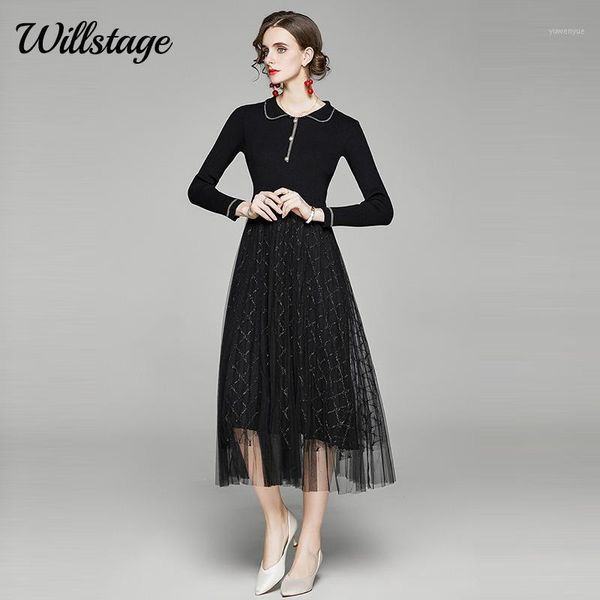 casual dresses willstage little black long dress women mesh patchwork elegant elastic knitting splicing pleated solid color 2021 vestidos, Black;gray
casual dresses willstage little black long dress women mesh patchwork elegant elastic knitting splicing pleated solid color 2021 vestidos, Black;gray