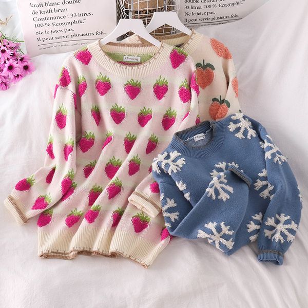 2021 pullovers sweater autumn and winter new cute print joker long sleeve women's knitted sweaters oversize foq1, White;black
2021 pullovers sweater autumn and winter new cute print joker long sleeve women's knitted sweaters oversize foq1, White;black