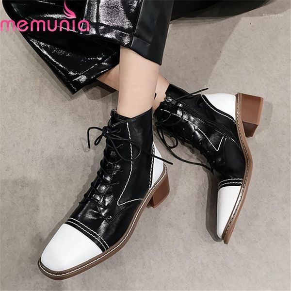 boots memunia 2021 ankle genuine leather ladies shoes thick heels square toe mixed colors women1, Black
boots memunia 2021 ankle genuine leather ladies shoes thick heels square toe mixed colors women1, Black