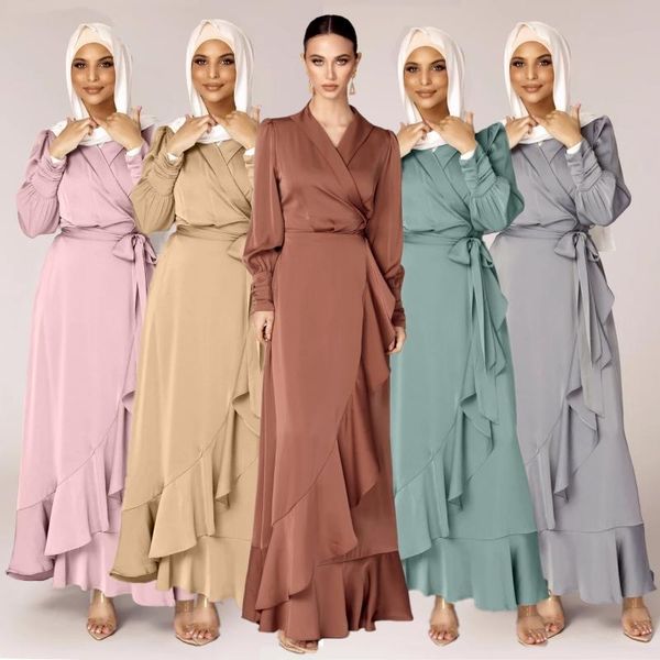 ethnic clothing 2021 kaftan abaya dubai wrap dress turkey islam arab muslim robe longue femme musulmane satin gown african dresses for women, Red
ethnic clothing 2021 kaftan abaya dubai wrap dress turkey islam arab muslim robe longue femme musulmane satin gown african dresses for women, Red