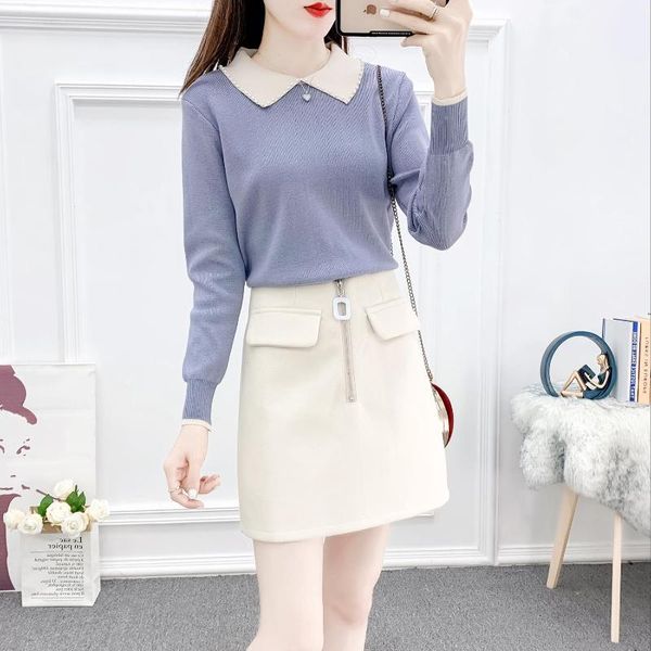 two piece dress winter skirt fashion suits nail bead turtleneck sweater zip skirts two-piece outfit women clothing set sweet girl vestido, White
two piece dress winter skirt fashion suits nail bead turtleneck sweater zip skirts two-piece outfit women clothing set sweet girl vestido, White