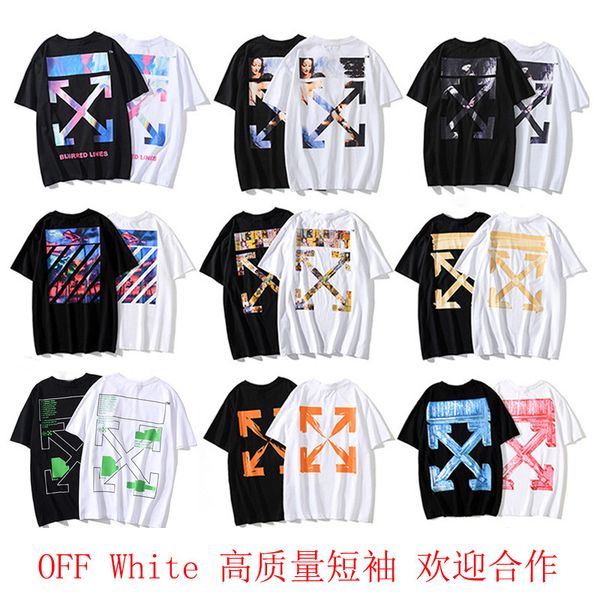 short fashion brand sleeve 2021 summer off lovers t-shirt pure cotton, White;black
short fashion brand sleeve 2021 summer off lovers t-shirt pure cotton, White;black
